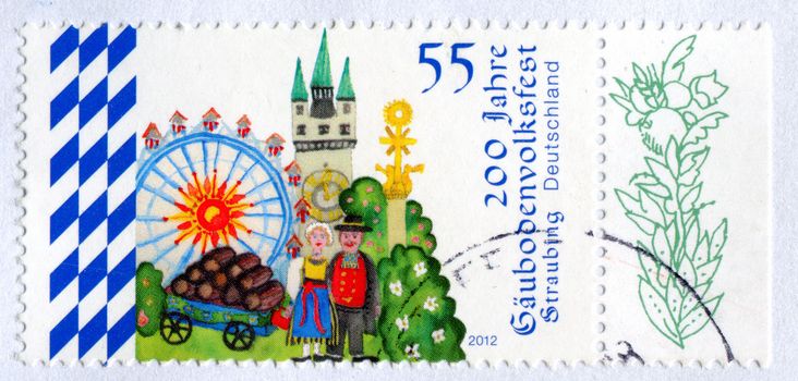 GERMANY - CIRCA 2012: stamp printed by Germany, shows Folk feast in Gauboden, circa 2012