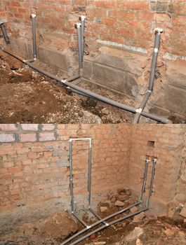 Installation of mains water in the restructuring of an old apartment building