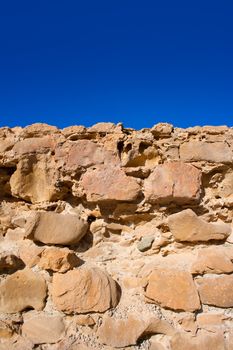 Tabarca Island battlement fort masonry wall detail in Spain