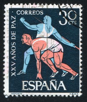 SPAIN - CIRCA 1964: stamp printed by Spain, shows Sport, circa 1964