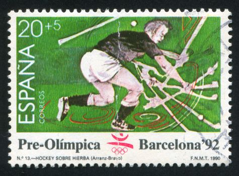 SPAIN - CIRCA 1990: stamp printed by Spain, shows sportsman, circa 1990