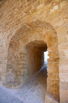 Tabarca Island battlement fort masonry wall detail in Spain