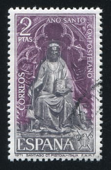 SPAIN - CIRCA 1971: stamp printed by Spain, shows St James Statue, circa 1971