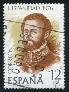 SPAIN - CIRCA 1976: stamp printed by Spain, shows Tomas de Acosta, circa 1976