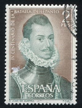SPAIN - CIRCA 1971: stamp printed by Spain, shows Don Juan of Austria, Fleet Commander, circa 1971