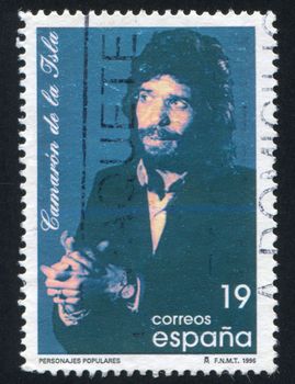 SPAIN - CIRCA 1996: stamp printed by Spain, shows Jose Monge Cruz, singer, circa 1996