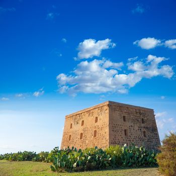 Tabarca island tower Torre de San Jose was a prision and castle in Alicante Spain