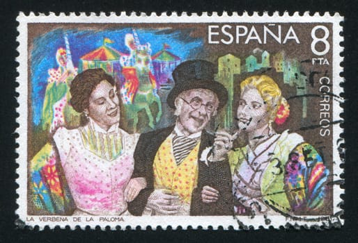 SPAIN - CIRCA 1981: stamp printed by Spain, shows Senior and Women, circa 1981