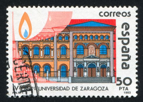 SPAIN - CIRCA 1983: stamp printed by Spain, shows University of Zaragoza, circa 1983