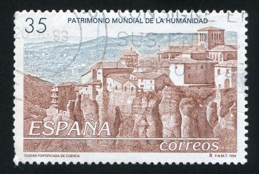 SPAIN - CIRCA 1998: stamp printed by Spain, shows UNESCO World Heritage Sites, circa 1998