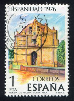 SPAIN - CIRCA 1976: stamp printed by Spain, shows Nicoya Church, circa 1976