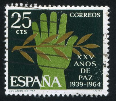 SPAIN - CIRCA 1964: stamp printed by Spain, shows Peace Emblem, circa 1964