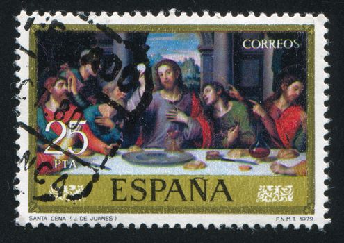 SPAIN - CIRCA 1979: stamp printed by Spain, shows Supper (Juanes), circa 1979