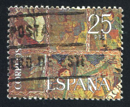 SPAIN - CIRCA 1980: stamp printed by Spain, shows The Creation, circa 1980
