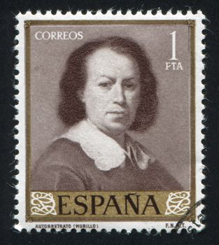 SPAIN - CIRCA 1960: stamp printed by Spain, shows Self Portrait by Murillo, circa 1960