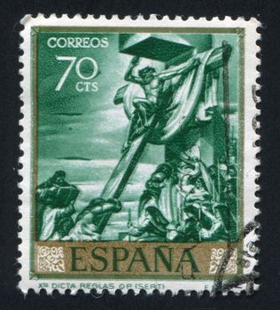 SPAIN - CIRCA 1966: stamp printed by Spain, shows Crucifix by Sert, circa 1966
