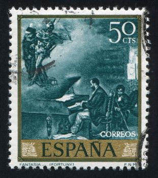 SPAIN - CIRCA 1968: stamp printed by Spain, shows Fantasy by Fortuny, circa 1968