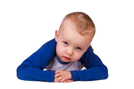 Four year old isolated on white background