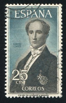 SPAIN - CIRCA 1965 : stamp printed by Spain, shows Juan Donoso-Cortes, circa 1965