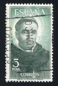SPAIN - CIRCA 1965: stamp printed by Spain, shows St. Dominic de Guzman, circa 1965