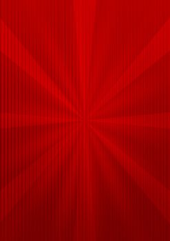 Abstract red bright striped background with sunburst