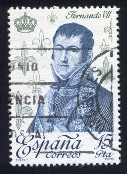 SPAIN - CIRCA 1978: stamp printed by Spain, shows Ferdinand VII, circa 1978