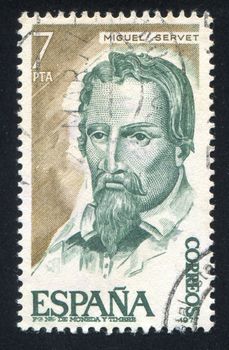 SPAIN - CIRCA 1977: stamp printed by Spain, shows Miguel Servet, circa 1977