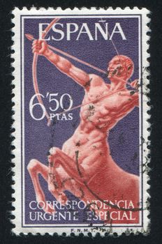 SPAIN - CIRCA 1966: stamp printed by Spain, shows Centauro, circa 1966