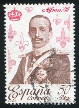 SPAIN - CIRCA 1978: stamp printed by Spain, shows Alfonso XIII, circa 1978