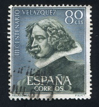 SPAIN - CIRCA 1972: stamp printed by Spain, shows Self-portrait of Velazquez, circa 1972