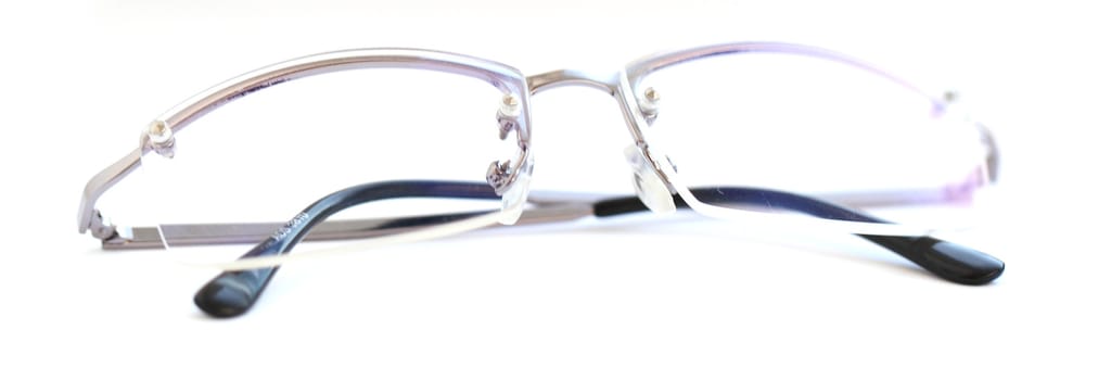 glasses on a white background