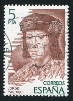 SPAIN - CIRCA 1979: stamp printed by Spain, shows Jorge Manrique, circa 1979