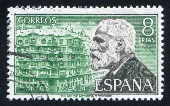 SPAIN - CIRCA 1975: stamp printed by Spain, shows Antonio
Gaudi, circa 1975