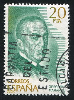SPAIN - CIRCA 1979: stamp printed by Spain, shows Gregorio Maranon, circa 1979