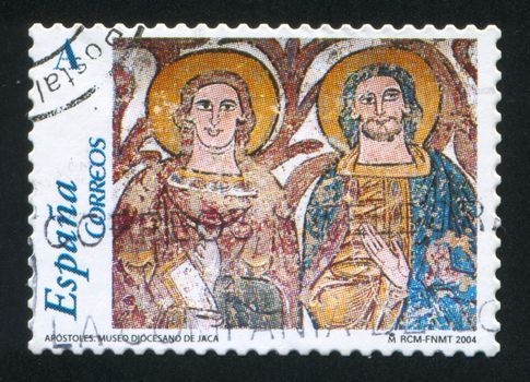 SPAIN - CIRCA 2004: stamp printed by Spain, shows Apostles, circa 2004