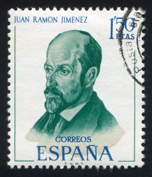 SPAIN - CIRCA 1970: stamp printed by Spain, shows Juan Ramon Jimenez, circa 1970