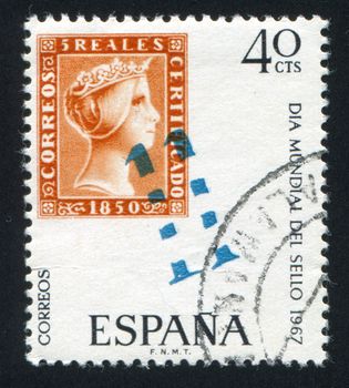 SPAIN - CIRCA 1976: stamp printed by Spain, shows Isabella, circa 1976