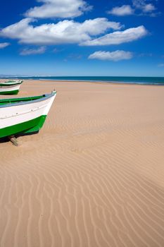 Valencia Malvarrosa Patacona beach in Mediterranean sea of Spain