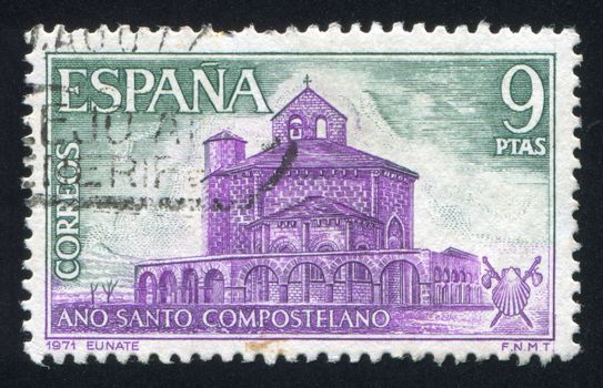 SPAIN - CIRCA 1971: stamp printed by Spain, shows Santa Maria de Eunate, circa 1971
