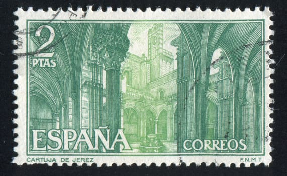 SPAIN - CIRCA 1966: stamp printed by Spain, shows Carthusian Monastery, Jerez, circa 1966