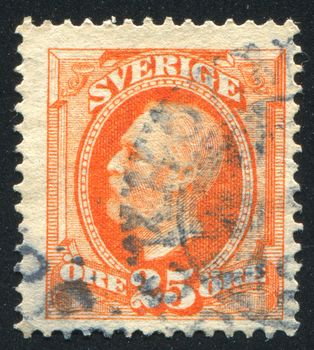 SWEDEN - CIRCA 1885: stamp printed by Sweden, shows Oscar II, circa 1885