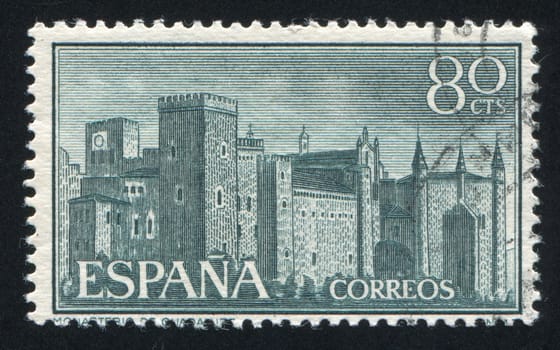SPAIN - CIRCA 1959: stamp printed by Spain, shows Monastery of Guadalupe, circa 1959