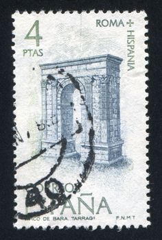 SPAIN - CIRCA 1974: stamp printed by Spain, shows Triumphal Arch, Tarragona, circa 1974