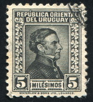 URUGUAY - CIRCA 1928: stamp printed by Uruguay, shows Jose Gervasio Artigas, circa 1928