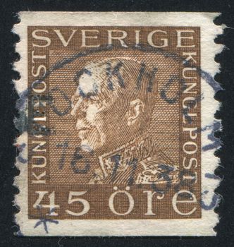 SWEDEN - CIRCA 1939: stamp printed by Sweden, shows King Gustaf V, circa 1939.