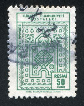 TURKEY - CIRCA 1965: stamp printed by Turkey, shows turkish pattern, circa 1965.