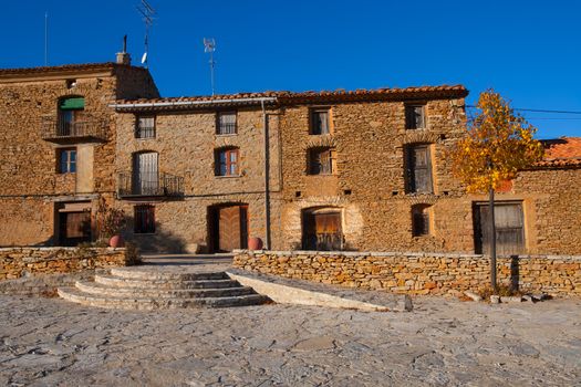 Villafranca del cid houses in Castellon Maestrazgo at Valencian community Spain