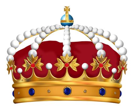 Illustration of an isolated and detailed Royal Crown