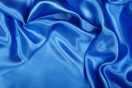 Smooth elegant blue silk can use as background 