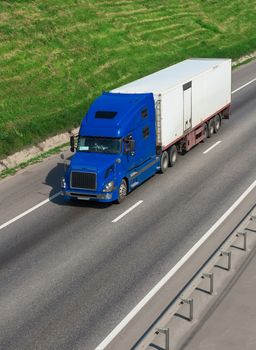 Beautiful photo of big truck on highway
